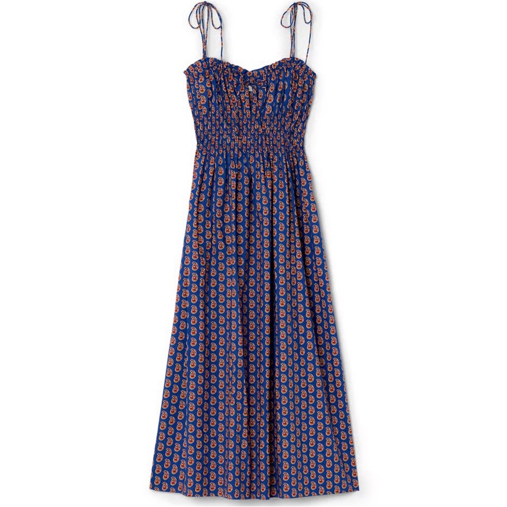 NWT Dôen Rhoda Dress in Mazarine Sunrise Paisley